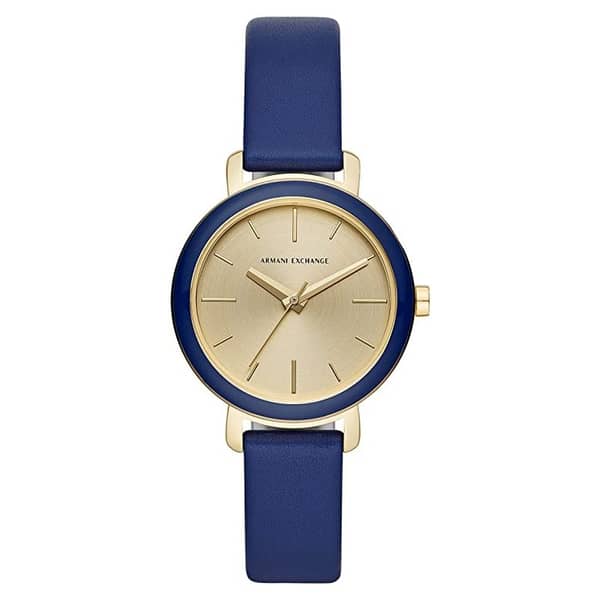 Armani Exchange AX5700 Blue Leather Analog Women Watch Armani Exchange AX5700 Blue Leather Analog Women Watch