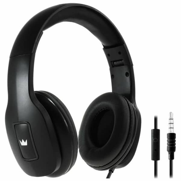 Crown CMH 209T Wired Over Ear Headphone Black