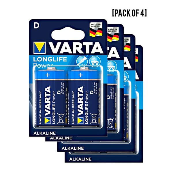 Varta Longlife Power D Lr20 Batteries (2 Units) [pack Of 4]