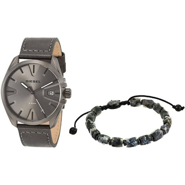 Diesel MS9 Black Leather Analog Men Watch DZ1924 Diesel MS9 Black Leather Analog Men Watch DZ1924
