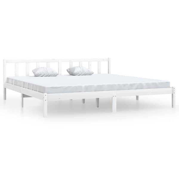 vidaXL Bed Frame White Solid Pinewood 200x200 cm vidaXL Bed Frame White Solid Pinewood 200x200 cm