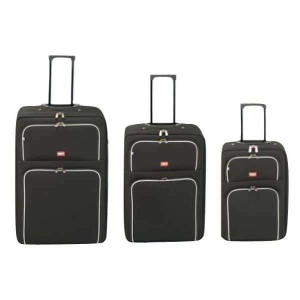 Princess Travellers BARCELONA Luggage Trolley Bag Black Set Of 3