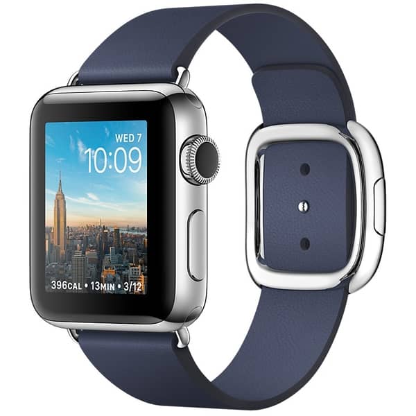 Apple Watch Series 2 - 38mm Stainless Steel Case with Midnight Blue Modern Buckle Medium