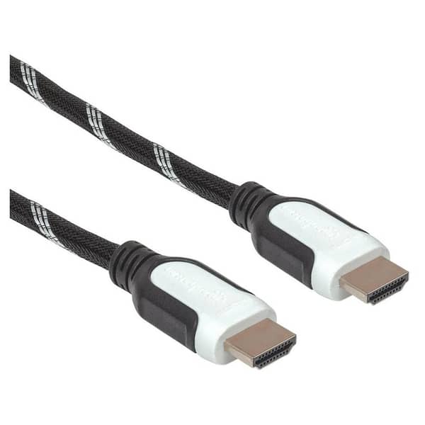 Manhattan Braided High Speed HDMI Cable with Ethernet HEC ARC 3D 4K HDMI Male to Male Shielded - 1m Manhattan Braided High Speed HDMI Cable with Ethernet HEC ARC 3D 4K HDMI Male to Male Shielded - 1m
