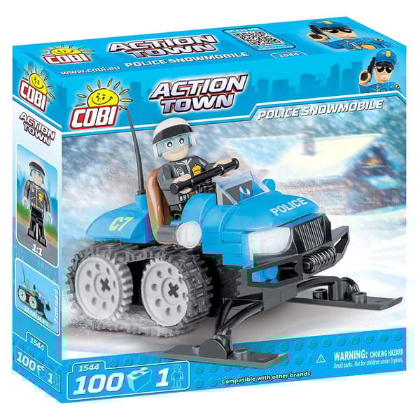 Cobi 100pcs Action Town Police Snowmobile
