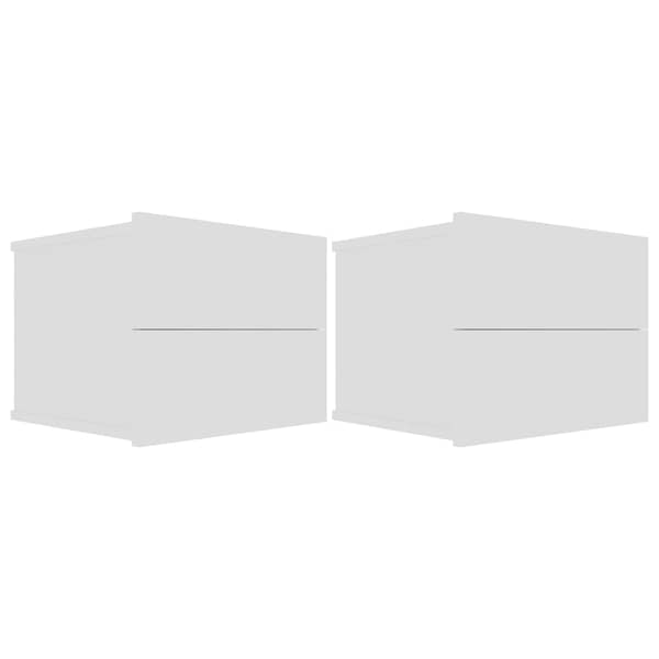 Vidaxl Bedside Cabinets 2 Pcs White 40x30x30 Cm Chipboard