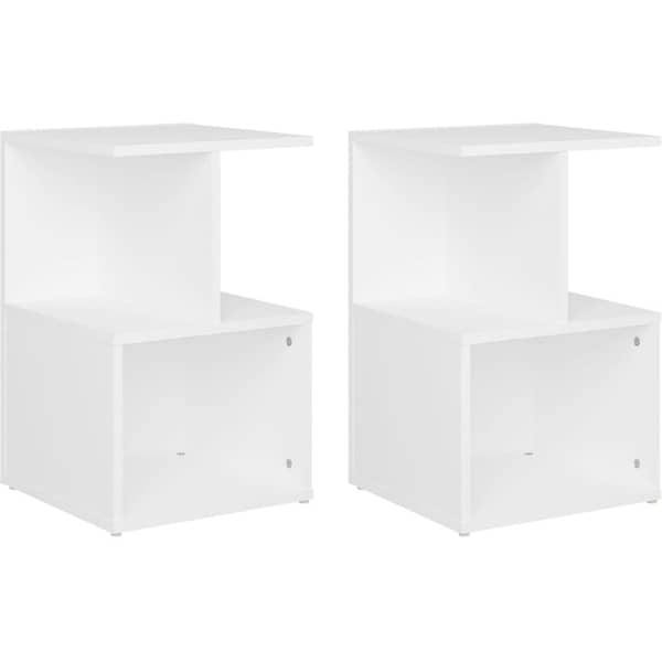 Vidaxl Bedside Cabinets 2 Pcs White 35x35x55 Cm Chipboard