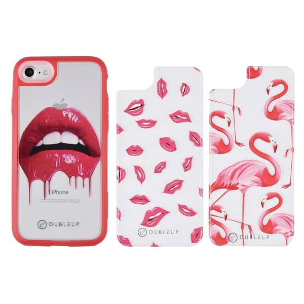 Dubleup Bumper With 3 In 1 Back Case Red For Apple iPhone 8 Plus Dubleup Bumper With 3 In 1 Back Case Red For Apple iPhone 8 Plus