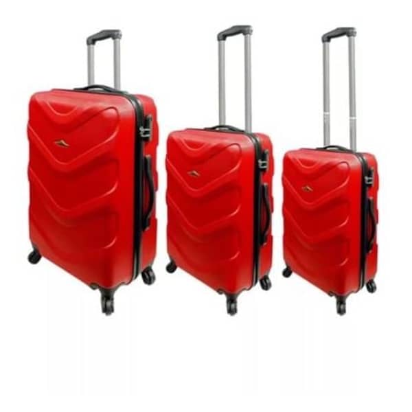 Highflyer Vice Series Trolley Luggage Bag Red 3pc Set TH-VICE-3PC