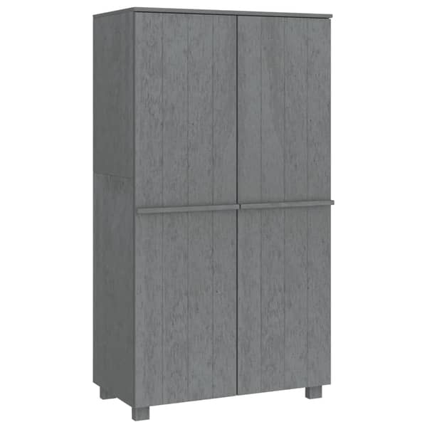 vidaXL Wardrobe HAMAR Dark Grey 89x50x180 cm Solid Wood Pine vidaXL Wardrobe HAMAR Dark Grey 89x50x180 cm Solid Wood Pine