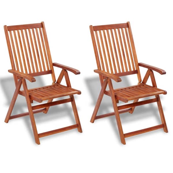 Vidaxl Folding Garden Chairs 2 Pcs Solid Acacia Wood Brown Vidaxl Folding Garden Chairs 2 Pcs Solid Acacia Wood Brown