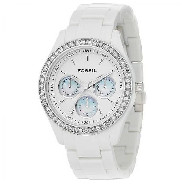 Fossil ES1967 Stella Multifuntion White Resin Ladies Watch