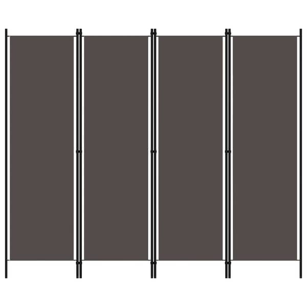 Vidaxl 4-panel Room Divider Anthracite 200x180 Cm