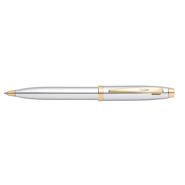 Sheaffer 100 Chrome With Gold Tone Ballpoint Pen Sheaffer 100 Chrome With Gold Tone Ballpoint Pen