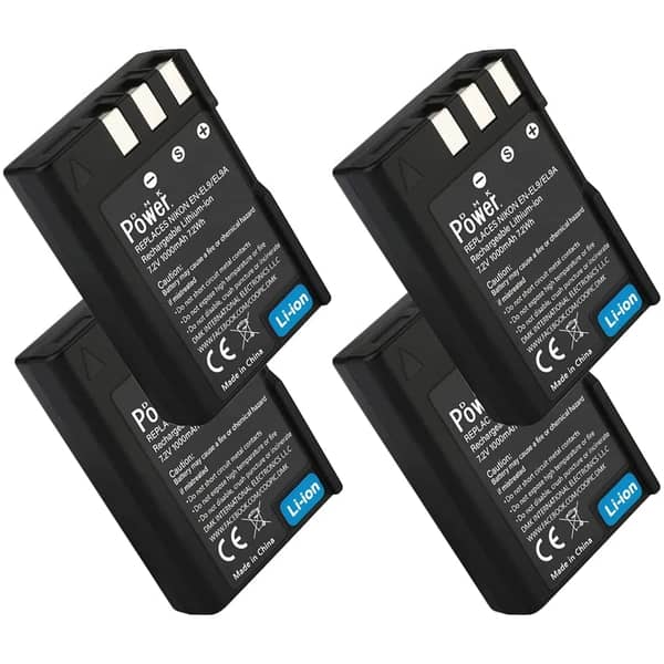 Dmk Power En-el9 (1000mah) 4-pack Battery Compatible With Nikon D40 D40x D60 D3000 D5000 Etc Cameras