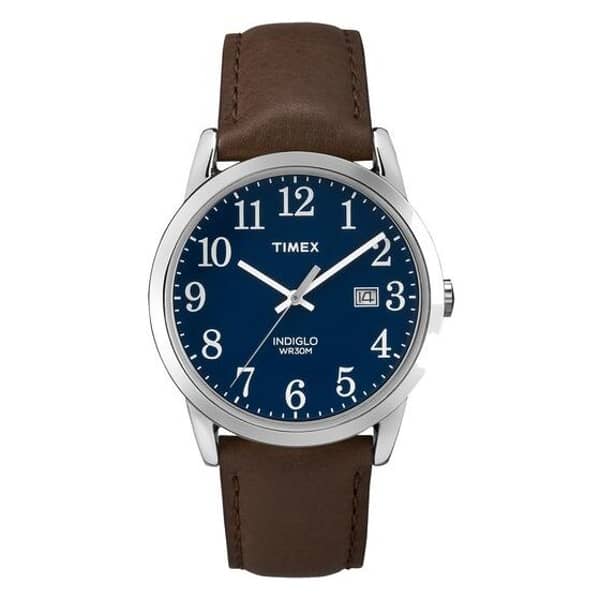 Timex Easy Reader Quartz Brown Leather Watch For Men TW2P75900