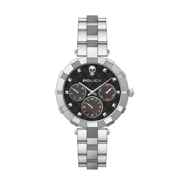 Police Hakkai Rock Rebel Women's Wrist Watch With Silver Stainless Steel Bracelet Strap - Pewlk2116402