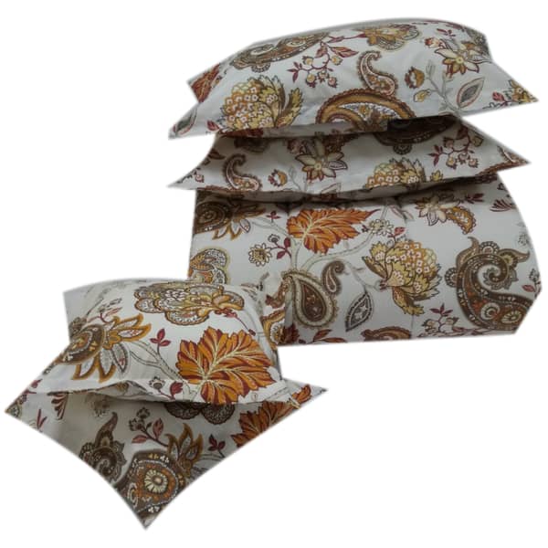 AIWA AI-749-5/144TC Double Comforter Set 220x240cm Polycotton Print Brown AIWA AI-749-5/144TC Double Comforter Set 220x240cm Polycotton Print Brown