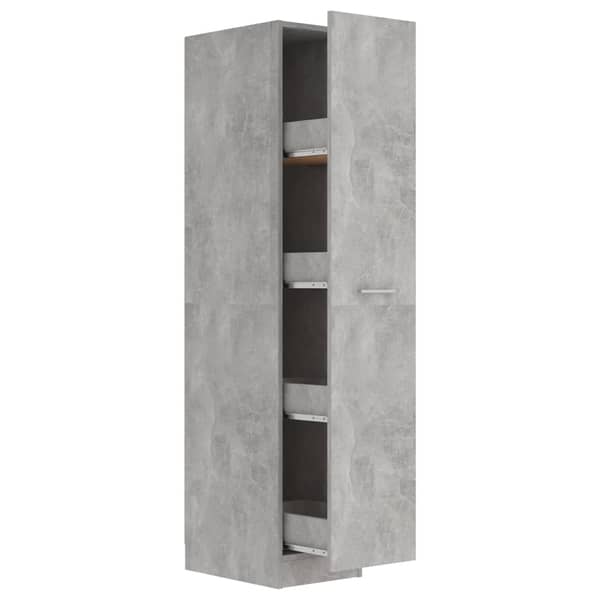 Vidaxl Apothecary Cabinet Concrete Grey 30x42.5x150 Cm Engineered Wood