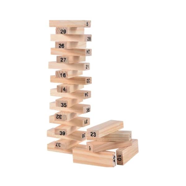 Bjm Block Stacking Games Classic Wood