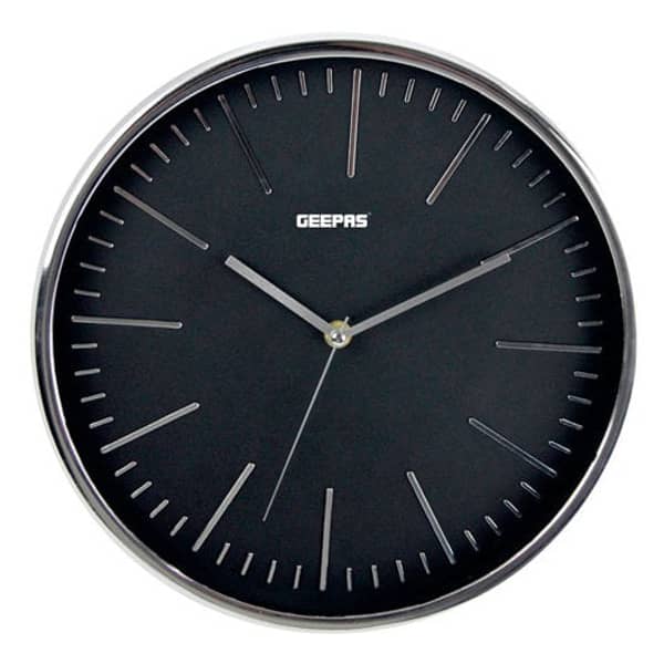 Geepas GWC26012 Wall Clock 3D SilverDail Geepas GWC26012 Wall Clock 3D SilverDail
