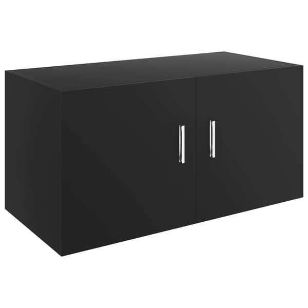 vidaXL Wall Mounted Cabinet Black 80x39x40 cm Engineered Wood vidaXL Wall Mounted Cabinet Black 80x39x40 cm Engineered Wood