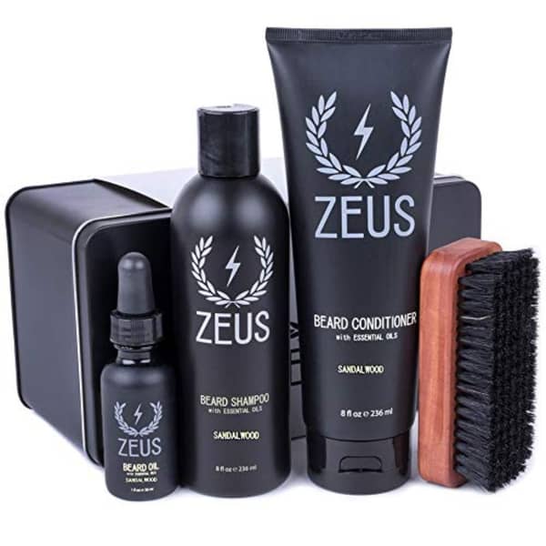 ZEUS Deluxe Beard Grooming Kit for Men - Beard Care Gift Set to Soften Hairs and Prevent Itchiness and Dandruff (Scent: Sandalwood) ZEUS Deluxe Beard Grooming Kit for Men - Beard Care Gift Set to Soften Hairs and Prevent Itchiness and Dandruff (Scent: Sandalwood)