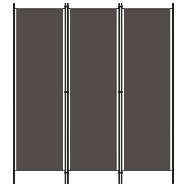Vidaxl 3-panel Room Divider Anthracite 150x180 Cm Vidaxl 3-panel Room Divider Anthracite 150x180 Cm