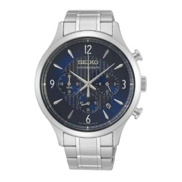 Seiko Chronograph Silver Metal Analog Watch For Men SSB339P1