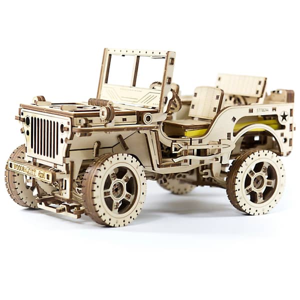 Wooden City 4x4 Jeep 3D Mechanical Model Wooden City 4x4 Jeep 3D Mechanical Model