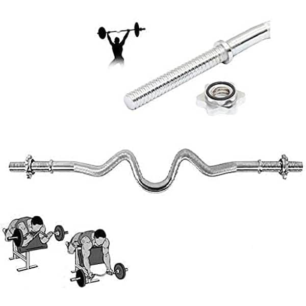 ULTIMAX Triceps and Biceps Combo Curl Bar for 1-inch Weight Plates Weightlifting Strength Training Accessory for Home Gym,Free Weights Accessories EZ Curl Bar -47inch ULTIMAX Triceps and Biceps Combo Curl Bar for 1-inch Weight Plates Weightlifting Strength Training Accessory for Home Gym,Free Weights Accessories EZ Curl Bar -47inch