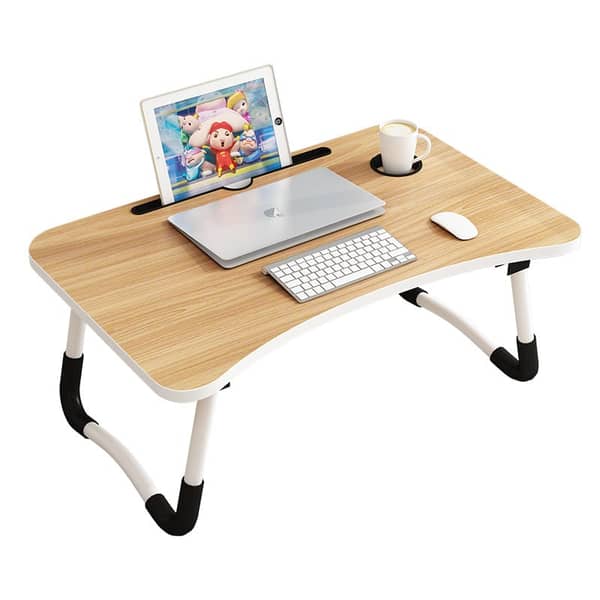 Lavish Office Laptop Stand Furniture Multi Color Ergonomic Folding Portable Study Laptop Desk Bed Table With Slot