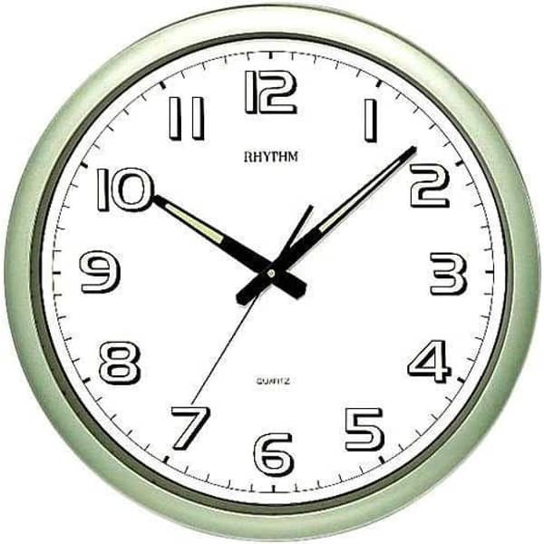 Rhythm Wall Clock CMG805NR05,Super Luminous, Silent Silky