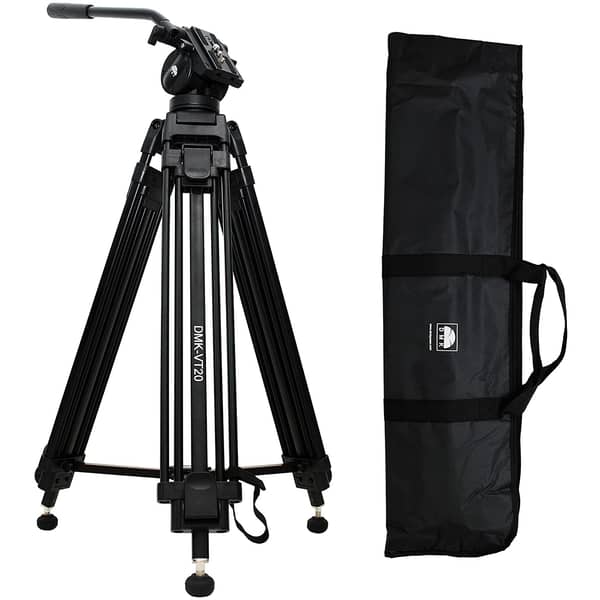 Dmk Power-vt20 Video Tripod Aluminum 3 Stage With Fluid Video Head Dmk Power-vt20 Video Tripod Aluminum 3 Stage With Fluid Video Head
