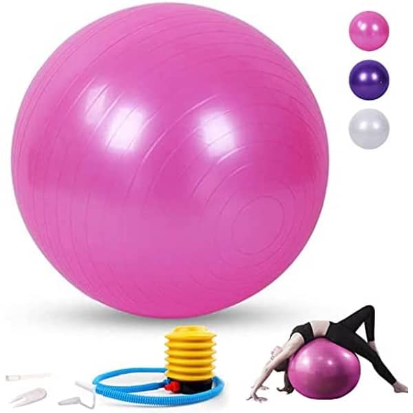 ULTIMAX Yoga Ball, Exercise Ball for Fitness, Balance & Birthing, Anti-Burst Professional Quality Stability, Design Balance Ball Pilates Core and Workout Ball with Quick Pump - 65 cm (Pink) ULTIMAX Yoga Ball, Exercise Ball for Fitness, Balance & Birthing, Anti-Burst Professional Quality Stability, Design Balance Ball Pilates Core and Workout Ball with Quick Pump - 65 cm (Pink)