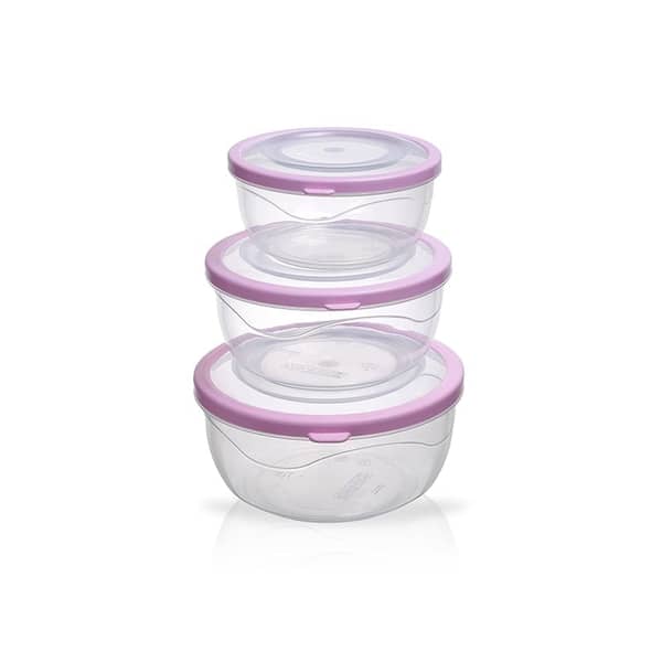 Elegant Round Food Saver (Set Of 3- 0.85 Lt. + 1.4 Lt. + 2.0 Lt.)