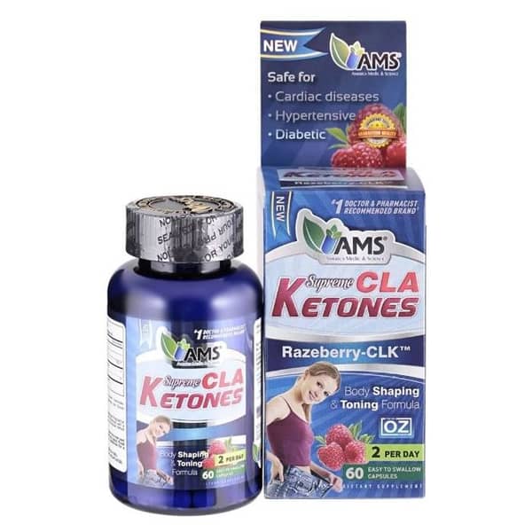 AMS Raspberry Ketone With CLA Caps 60's