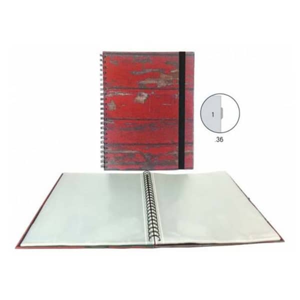Senfort 92362 Wire-O Displaybook 30 Pocket With Divider Red Atlantic Senfort 92362 Wire-O Displaybook 30 Pocket With Divider Red Atlantic