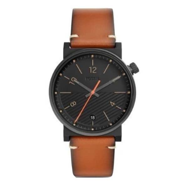 Fossil FS5507 Mens Watch - Barstow Three Hand Luggage Leather