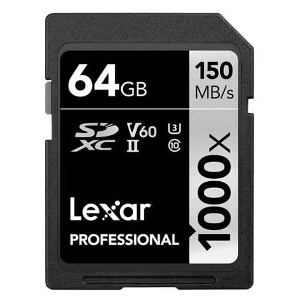 Lexar 64GB Professional 1000x UHS-II SDHC Memory Card LSD64GCRBNA1000 Lexar 64GB Professional 1000x UHS-II SDHC Memory Card LSD64GCRBNA1000