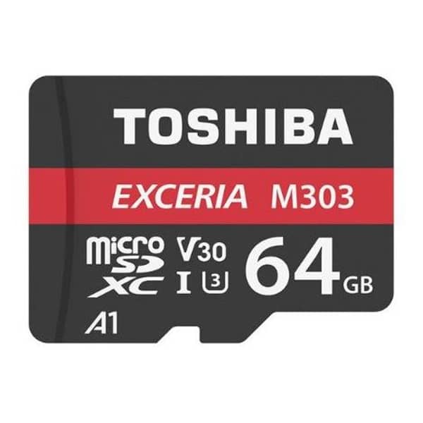 Toshiba 64GB EXCERIA M303 microSD UHS-I U3 Class10 V30 A1 micro SD Card 98MB/s