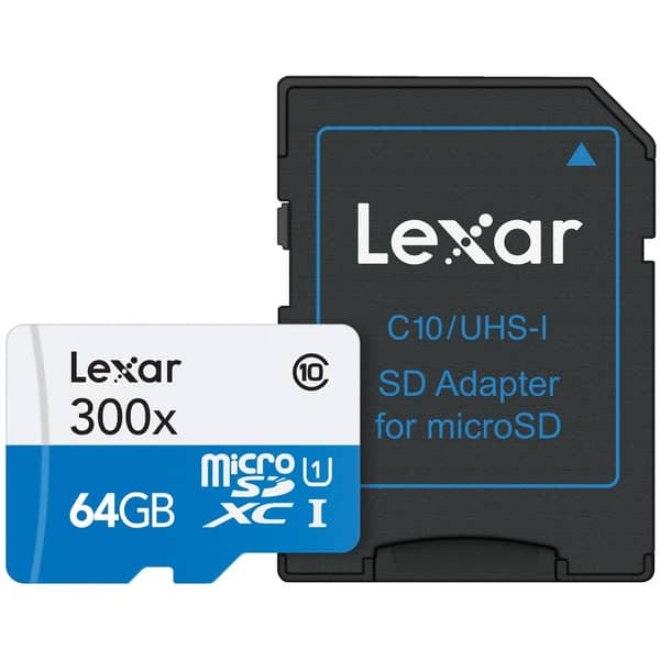 Lexar LSDMI64GB1EU300A High Speed Micro SDXC UHS1 300x 64GB Lexar LSDMI64GB1EU300A High Speed Micro SDXC UHS1 300x 64GB