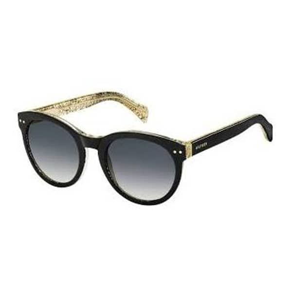 Tommy Hilfiger Black Acetate Women Sunglasses TH/1291/N/S/CHR/NS8529O