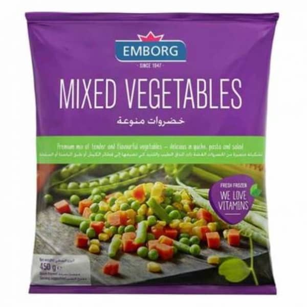 EMBORG MIXED VEGETABLES 450 GM EMBORG MIXED VEGETABLES 450 GM