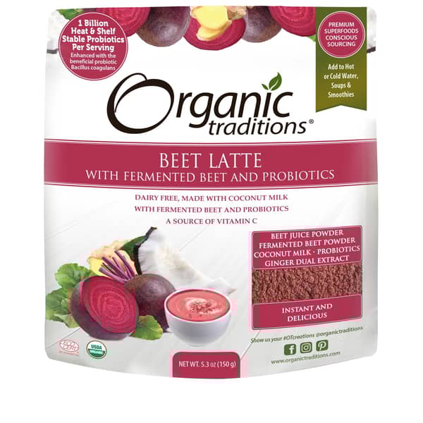 Organic Traditions Beet Latte With Fermented Beet & Probiotics 150g Organic Traditions Beet Latte With Fermented Beet & Probiotics 150g