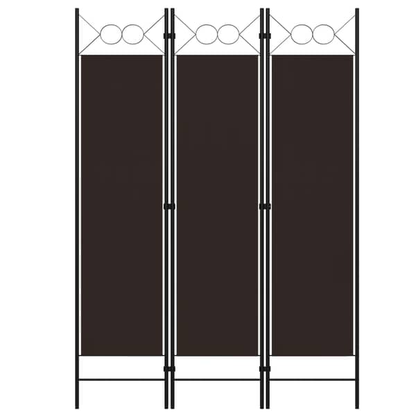 Vidaxl 3-panel Room Divider Brown 120x180 Cm