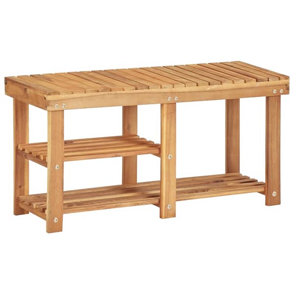vidaXL Shoe Rack 90x32x46 cm Solid Acacia Wood vidaXL Shoe Rack 90x32x46 cm Solid Acacia Wood