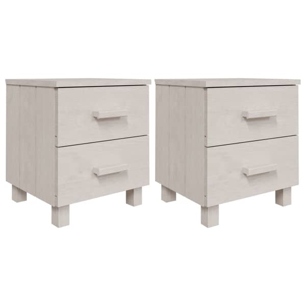 Vidaxl Bedside Cabinets 2 Pcs White 40x35x44.5 Cm Solid Pinewood Vidaxl Bedside Cabinets 2 Pcs White 40x35x44.5 Cm Solid Pinewood