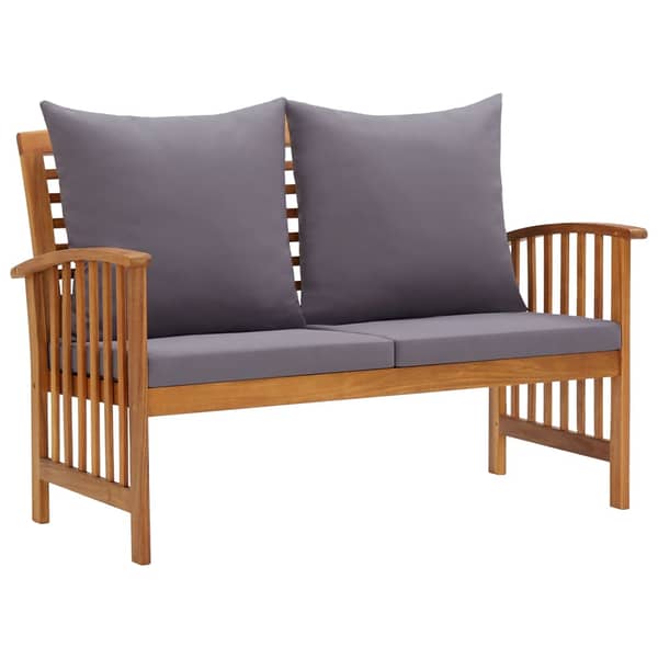 Vidaxl Garden Bench With Cushions 119 Cm Solid Acacia Wood