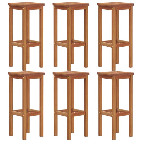 vidaXL Bar Stools 6 pcs Solid Wood Acacia vidaXL Bar Stools 6 pcs Solid Wood Acacia